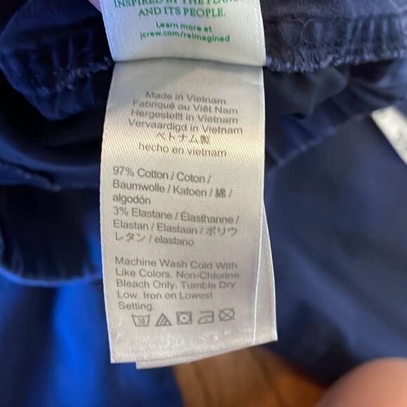 J.crew navy high rise elastic waist pull on chino pant xs - Picture 7 of 10